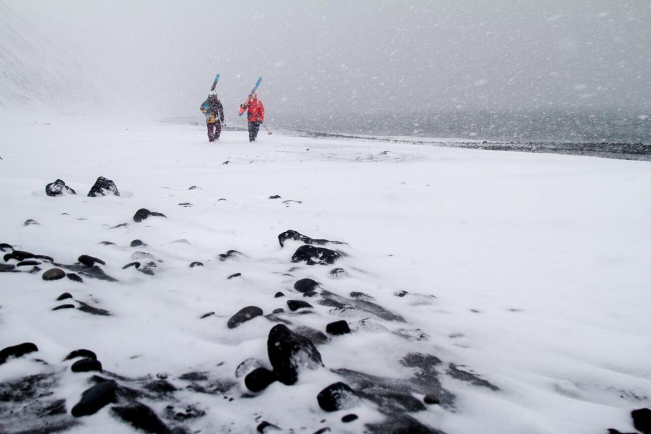 snowstorm at onekotan
