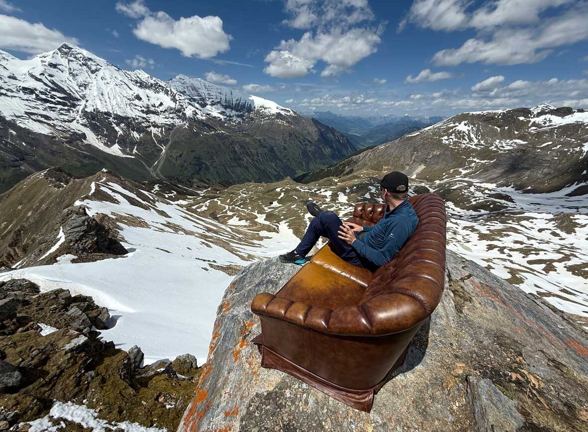 Daniel chilling at reboots shoot